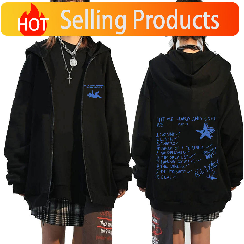 Mens Fashion Zip Up Hoodies - Bluzy z kapturem Hit Me Hard