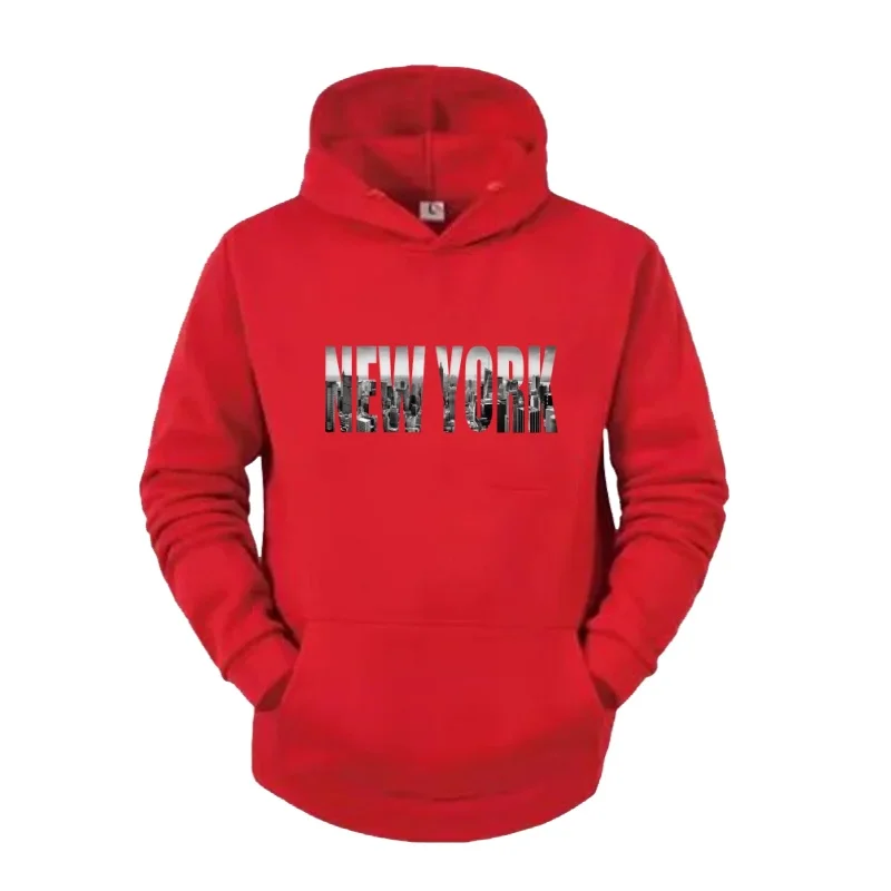 Men'S Fashion New York - Męska bluza z kapturem na jesień