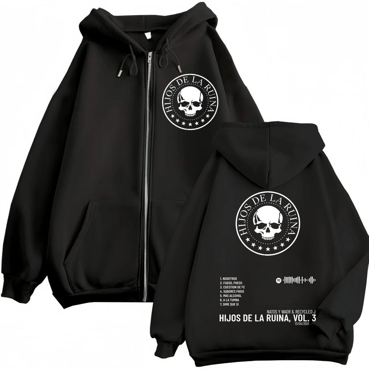 Bluza z kapturem Rap Duo Natos – Mens Fashion Zip Up Hoodies recenzja i cena