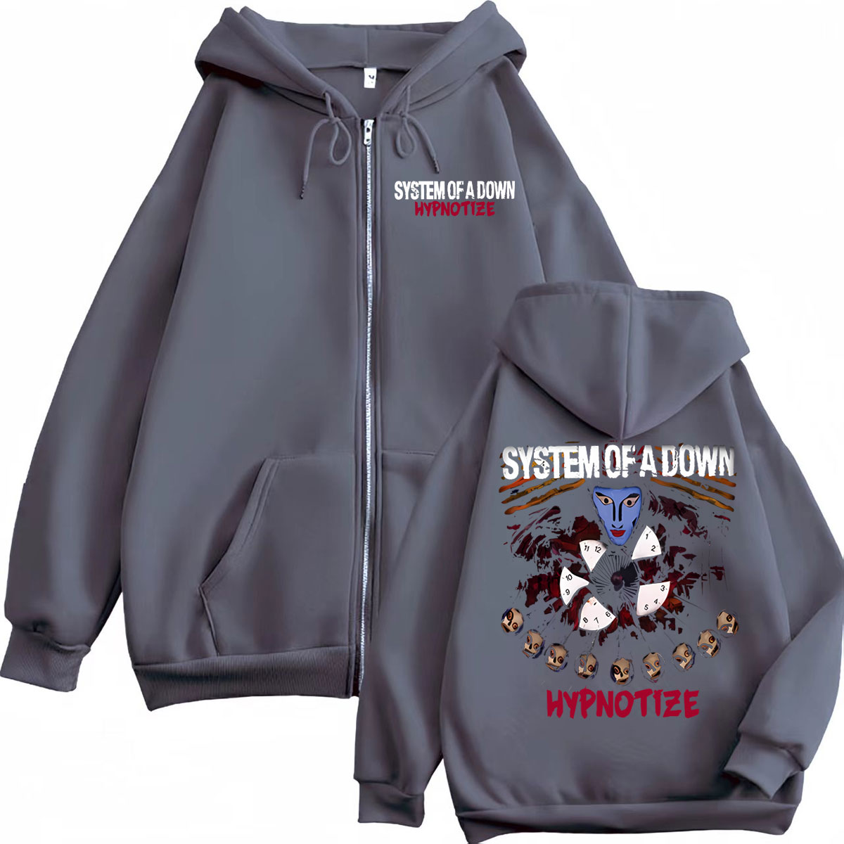 Bluza z kapturem na zamek z gr – Mens Fashion Zip Up Hoodies recenzja i cena