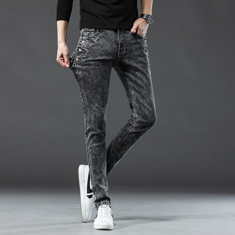 Klasyczne, wąskie, modne w sty – Men'S Fashion Grey Jeans recenzja i cena